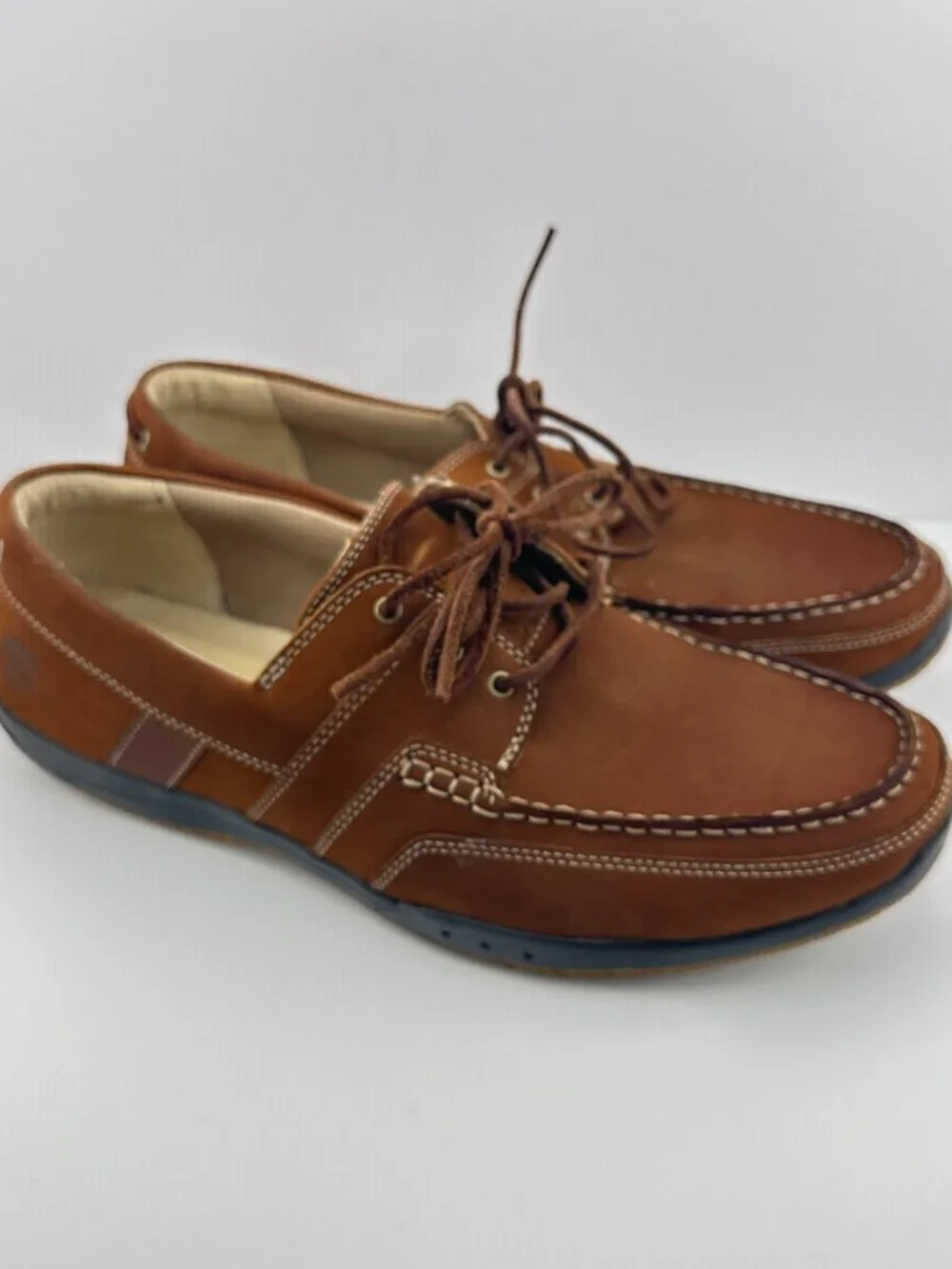 TIMBERLAND EARTHKEEPERS CUPSOLE BROWN SUEDE LEATHER MEN'S MOCCASIN SIZE 13 W